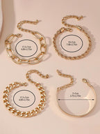Fashion Minimalist Chain Bracelet 4pcs XD21