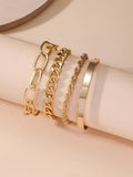 Fashion Minimalist Chain Bracelet 4pcs XD21