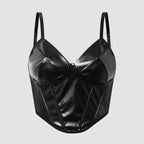 Faux Leather Strappy Top XD21
