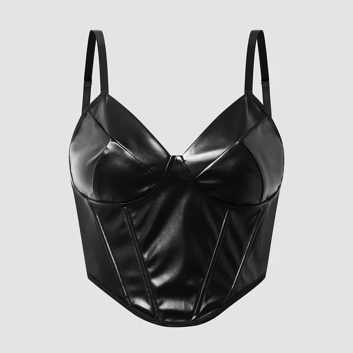 Faux Leather Strappy Top XD21