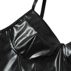 Faux Leather Strappy Top XD21