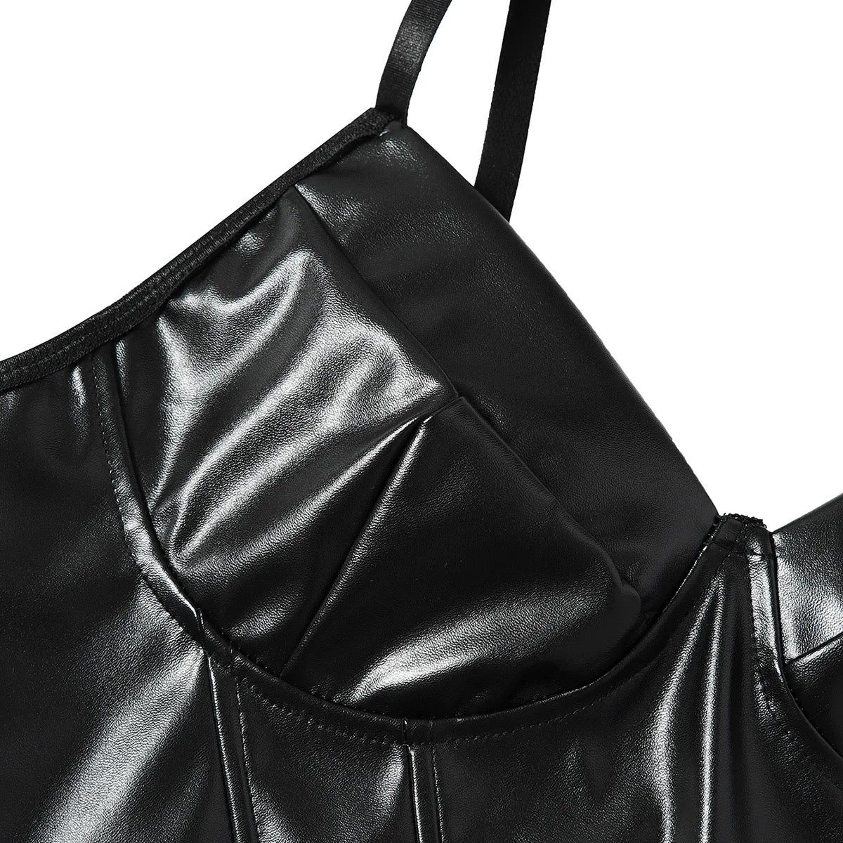 Faux Leather Strappy Top XD21