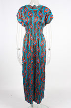 Feather pattern maxi dress XD21