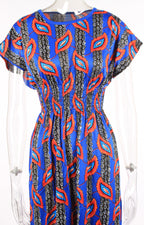 Feather pattern maxi dress XD21