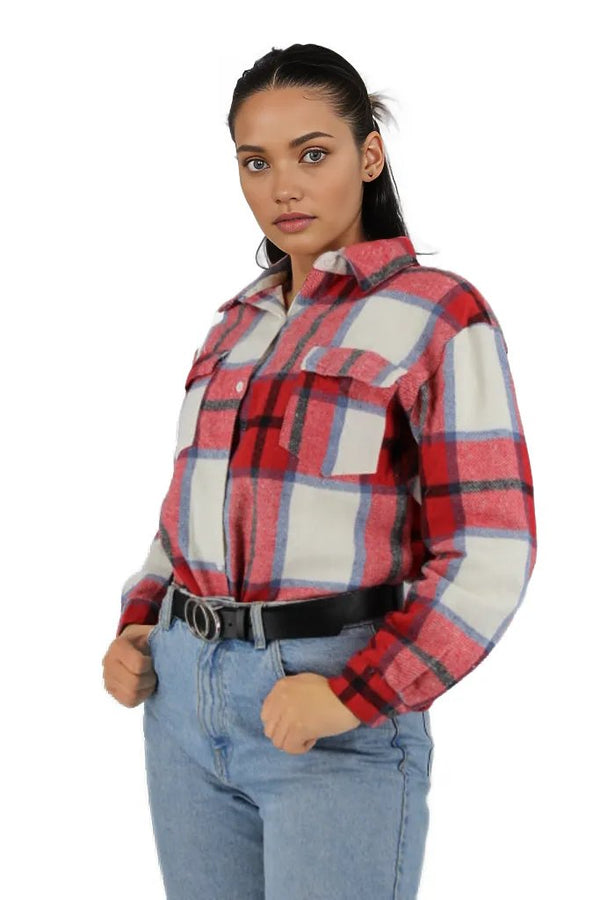 Flannel Plaid Long Shirt