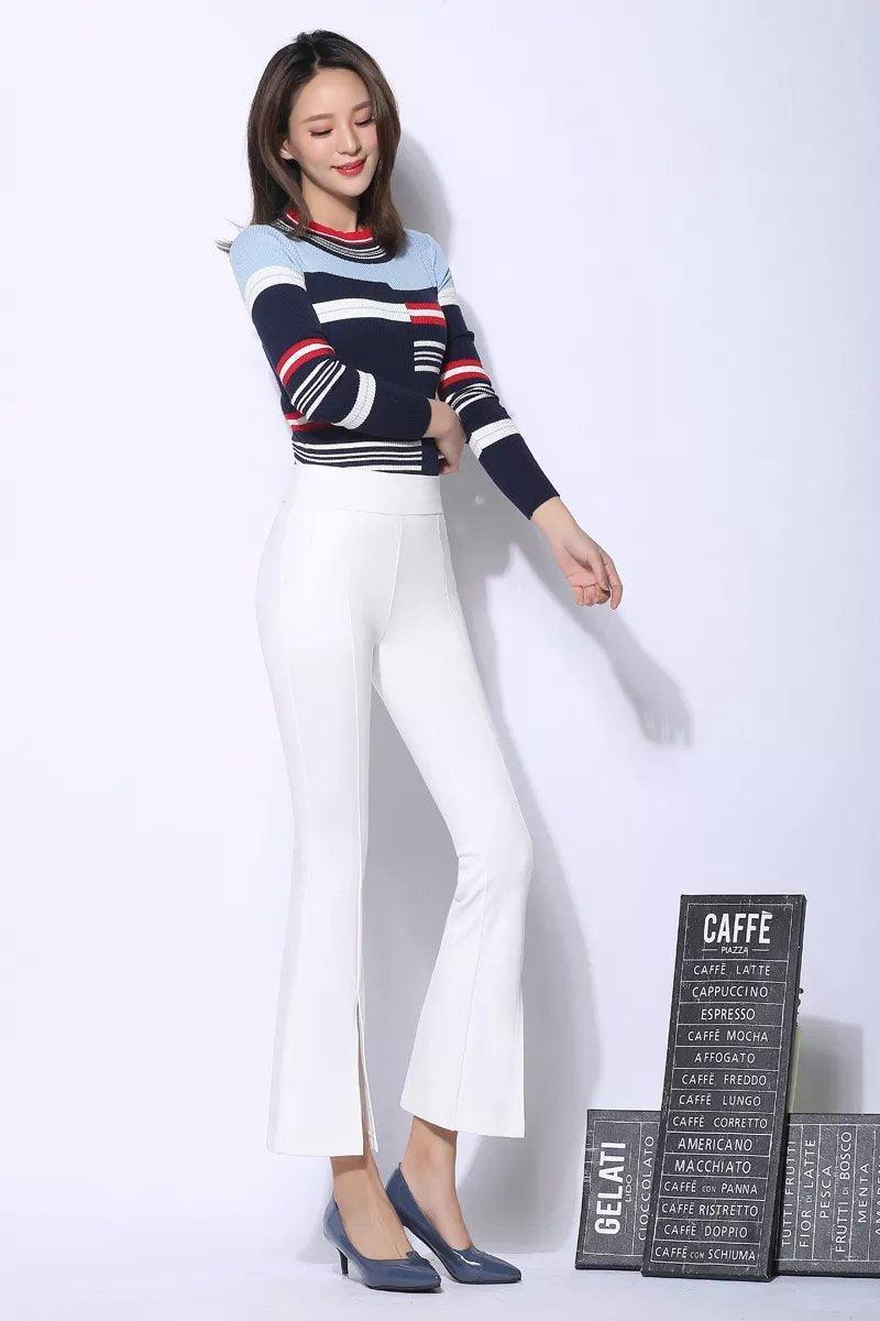 Flare Out Slit Pants - XD21