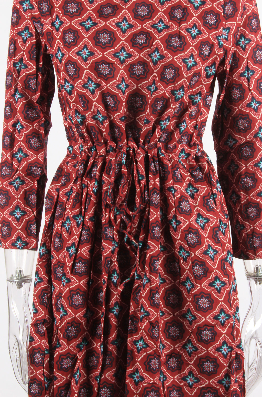 Floral Drawstring Knee Length Dress XD21