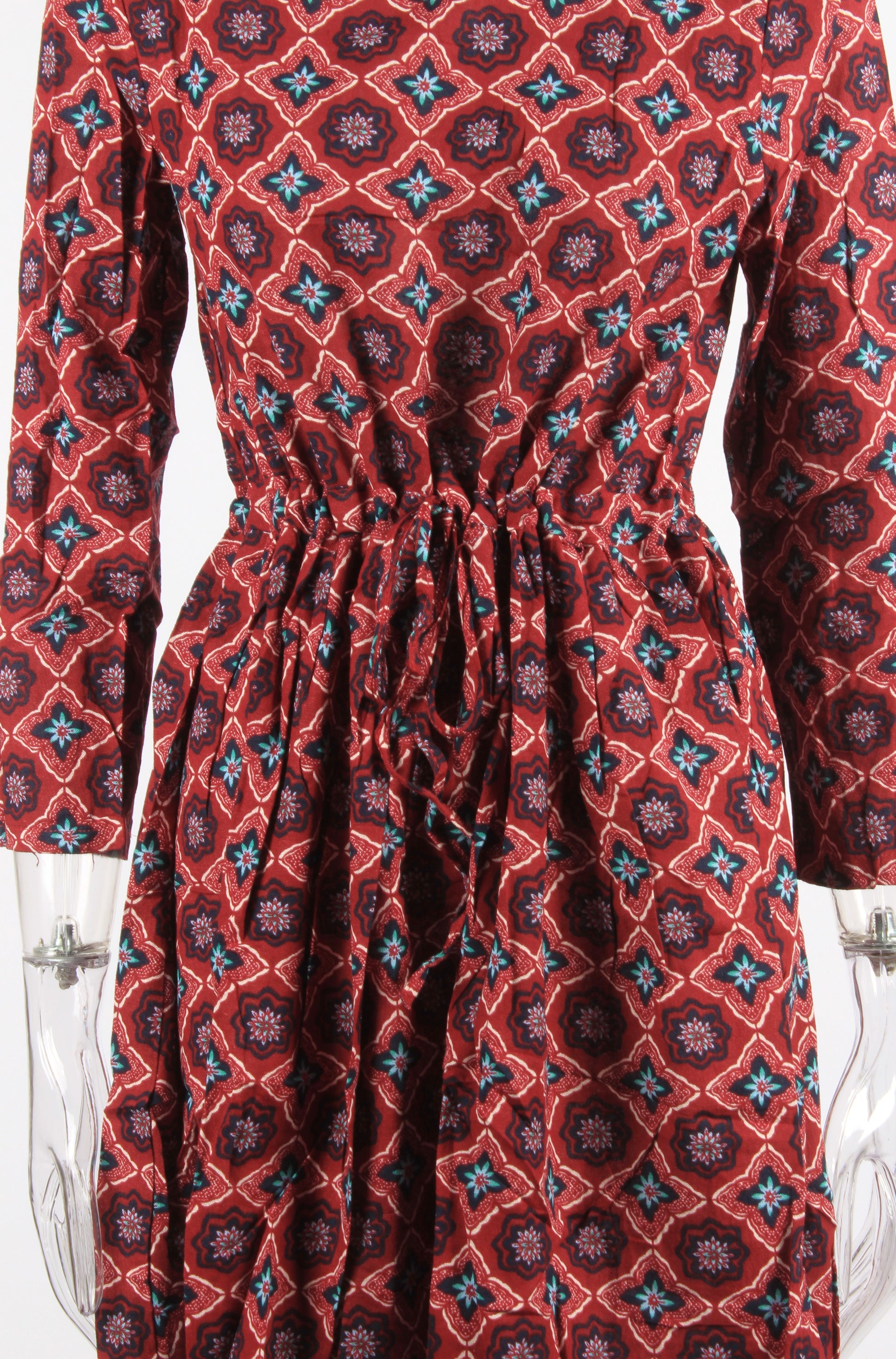 Floral Drawstring Knee Length Dress XD21