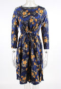 Floral Drawstring Knee Length Dress XD21