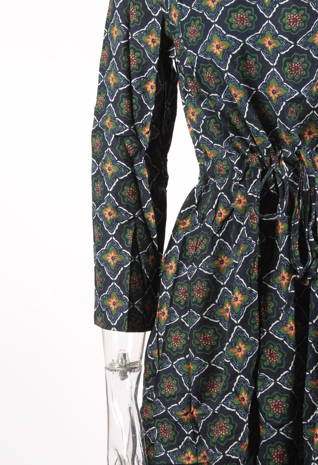 Floral Drawstring Knee Length Dress XD21
