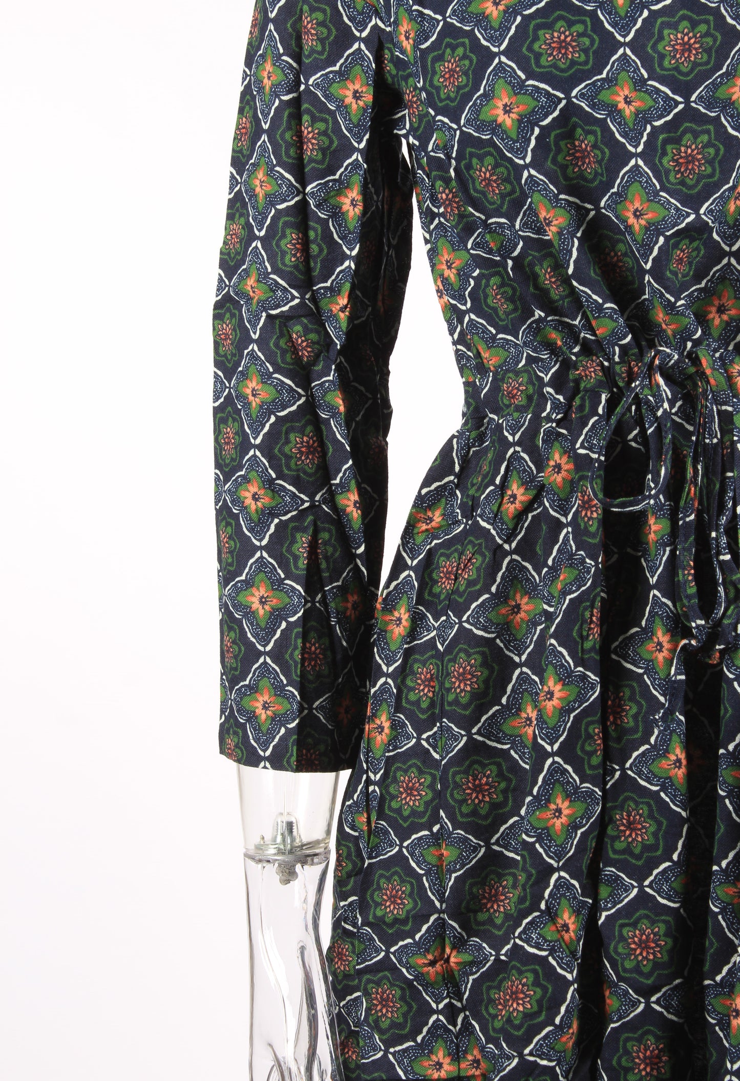 Floral Drawstring Knee Length Dress XD21