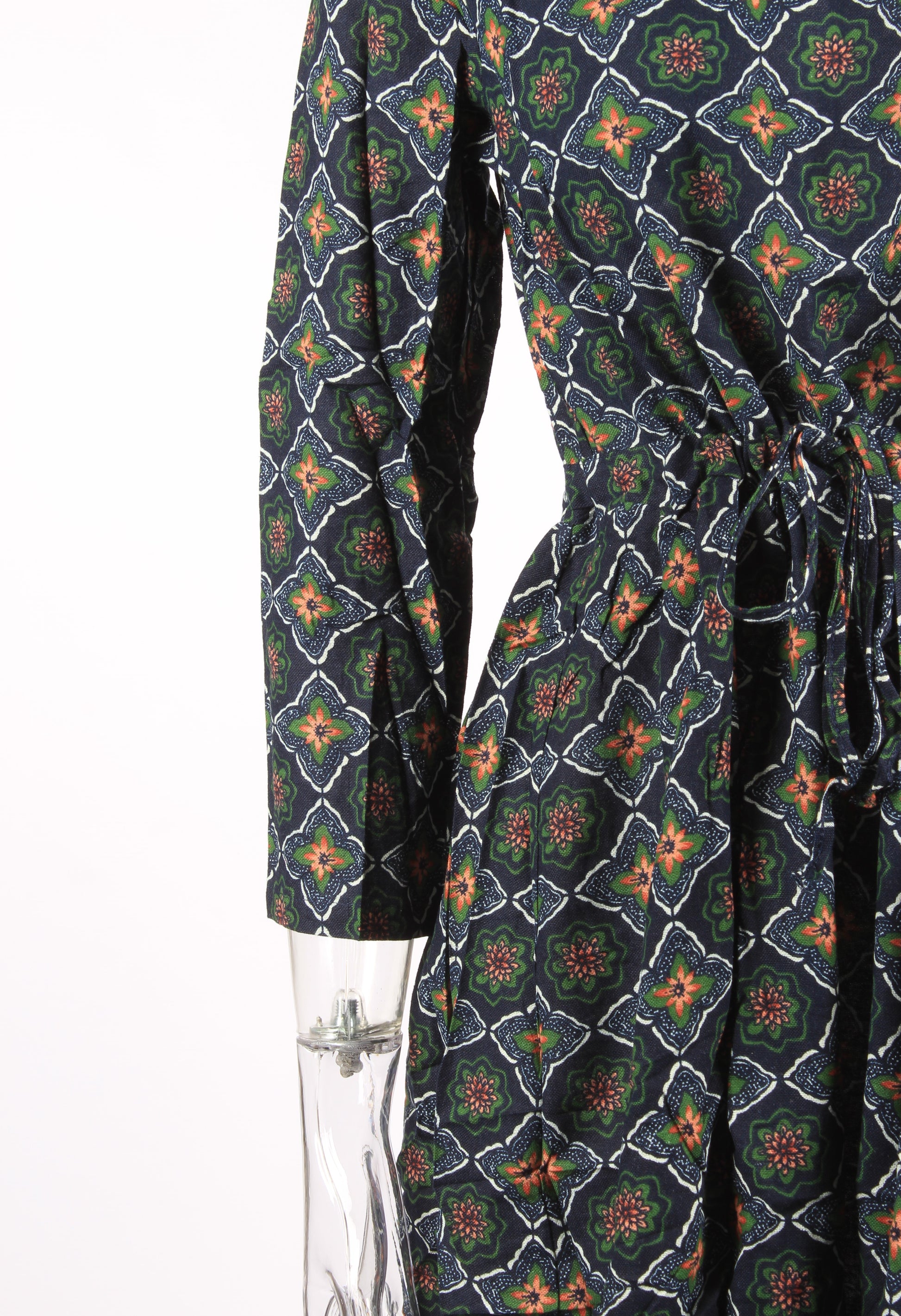 Floral Drawstring Knee Length Dress XD21