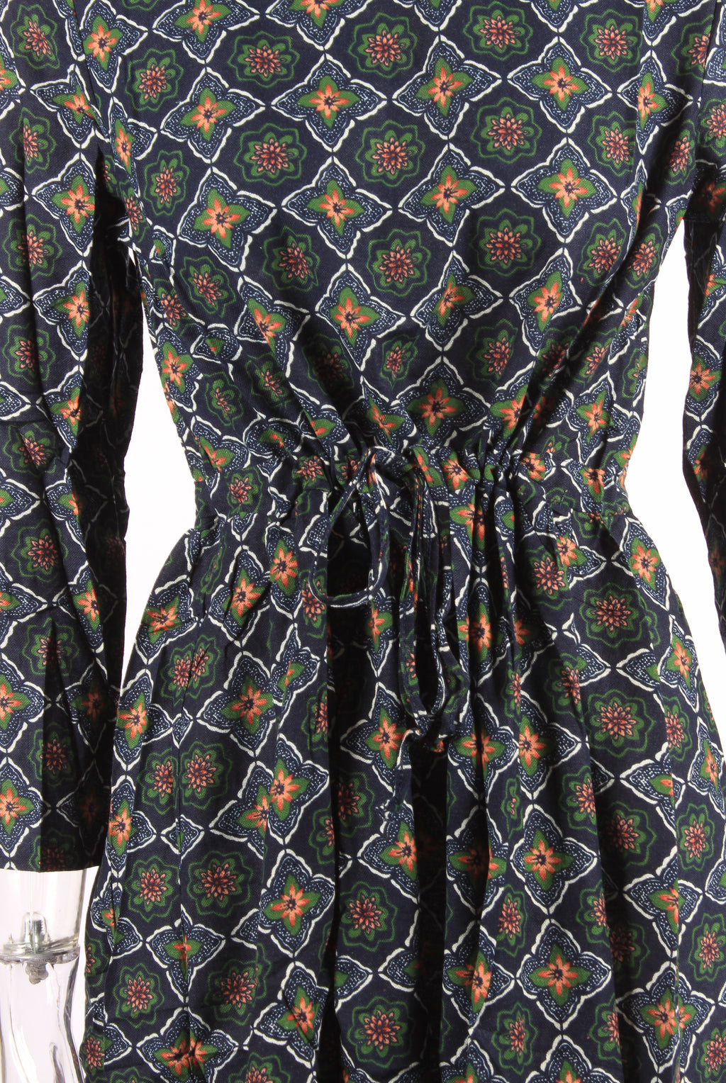 Floral Drawstring Knee Length Dress XD21