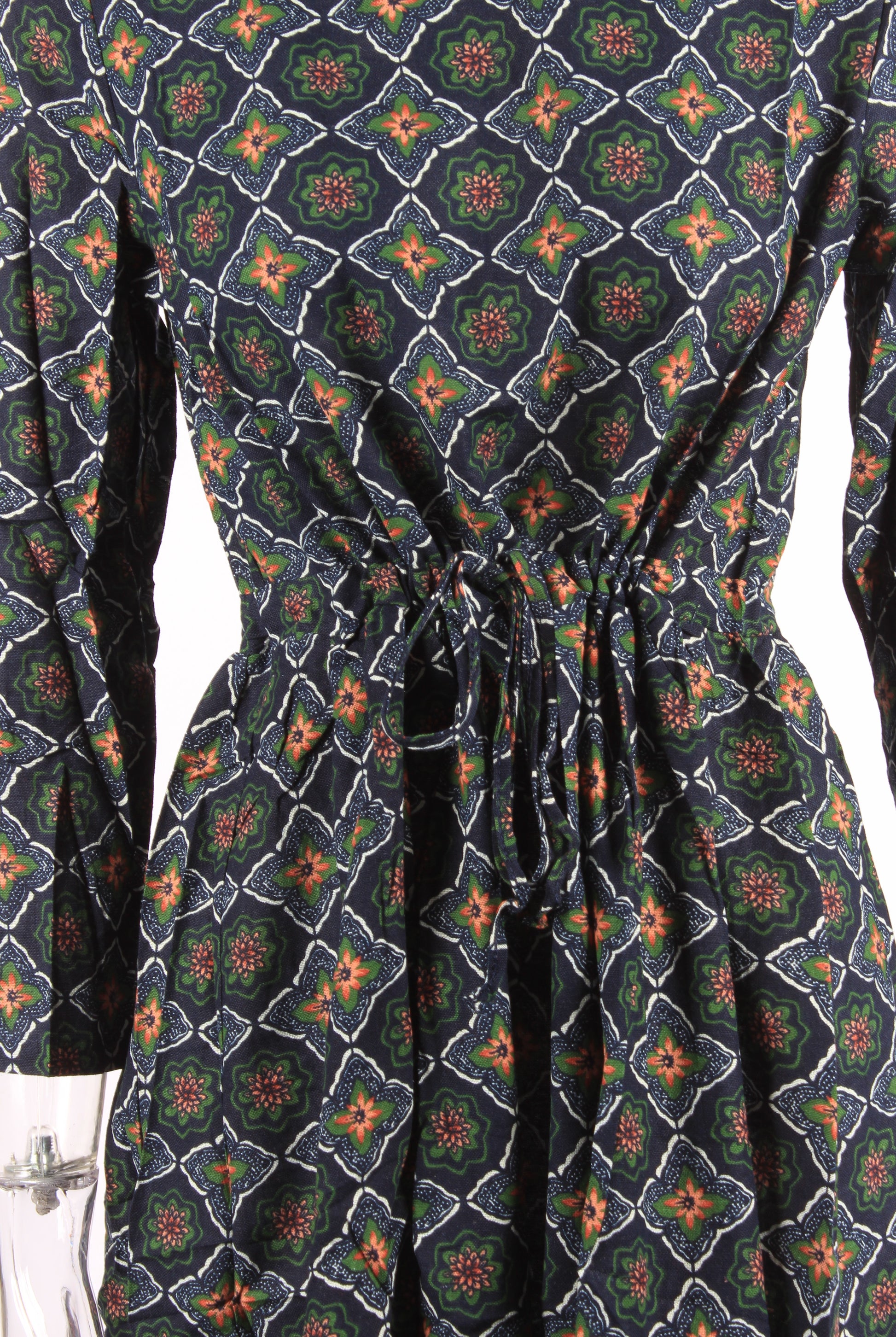 Floral Drawstring Knee Length Dress XD21