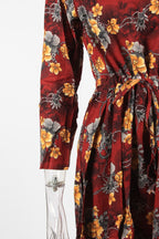 Floral Drawstring Knee Length Dress XD21