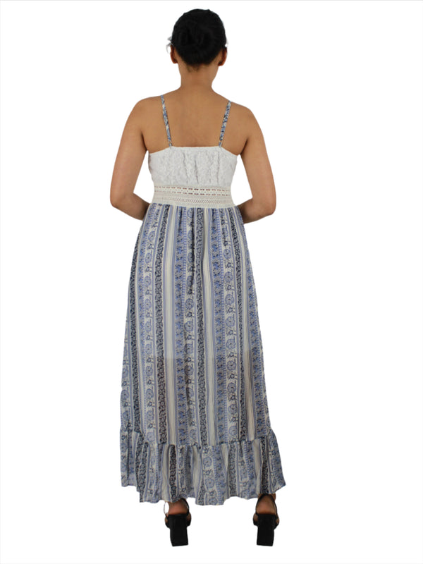 Floral Dress With Lace Top