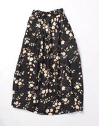 floral midi elastic waist skirt - XD21