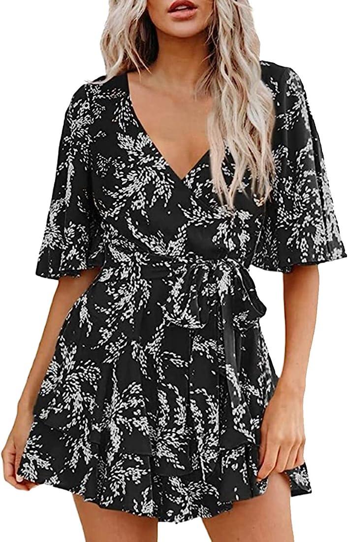 Floral Flowy Summer Mini Dress - XD21