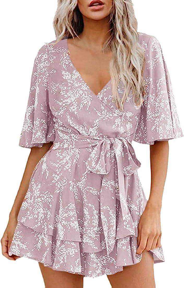 Floral Flowy Summer Mini Dress - XD21