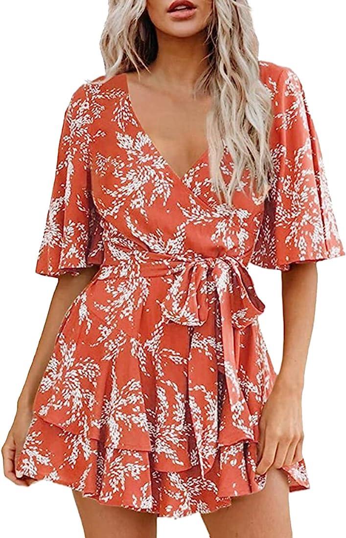 Floral Flowy Summer Mini Dress - XD21