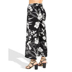 Floral Lace Up Straight Cut Pants XD21