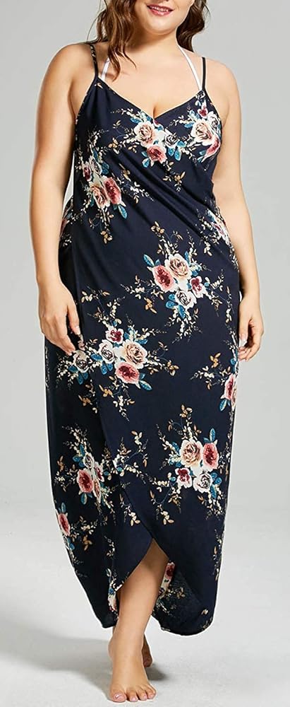 Floral Maxi Beach Cover Up Wrap Dress XD21