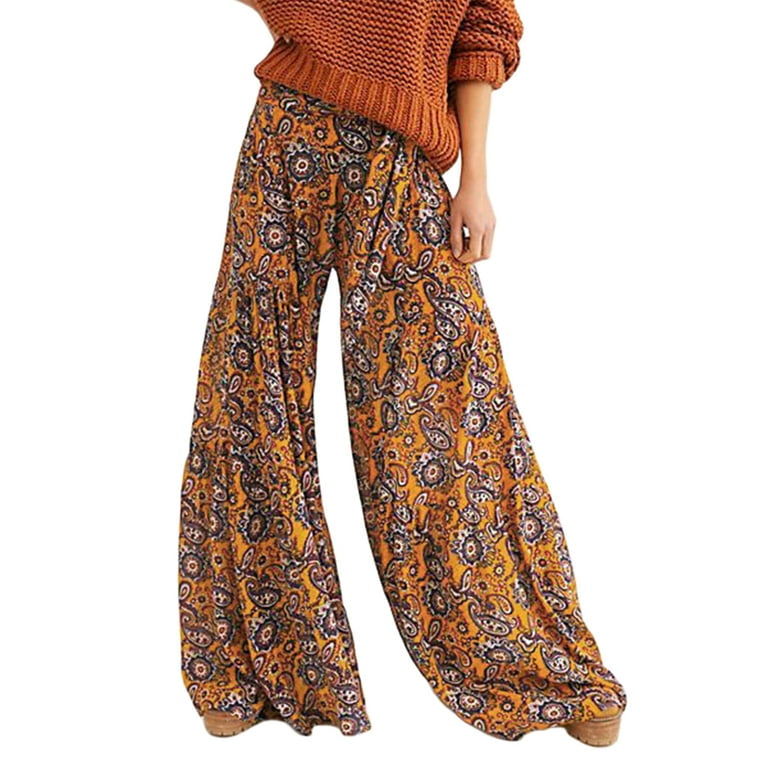 Floral Pattern Wide Leg Pants XD21