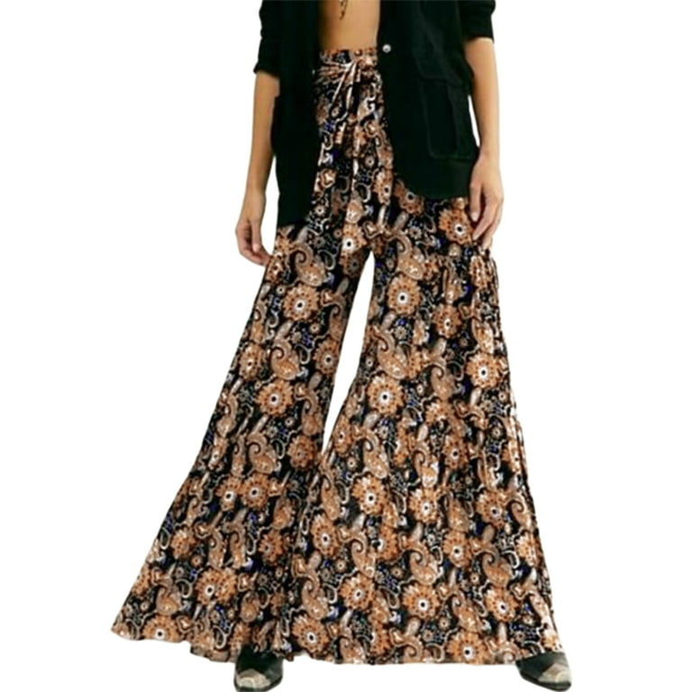 Floral Pattern Wide Leg Pants XD21