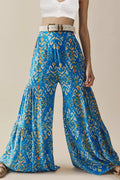 Floral Pattern Wide Leg Pants XD21