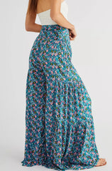 Floral Pattern Wide Leg Pants XD21