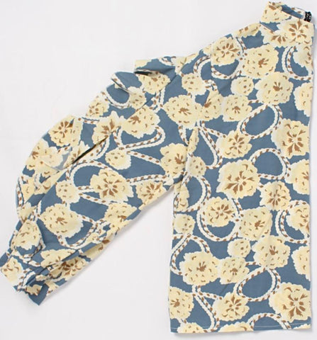 Floral Print Blouse Chiffon XD21