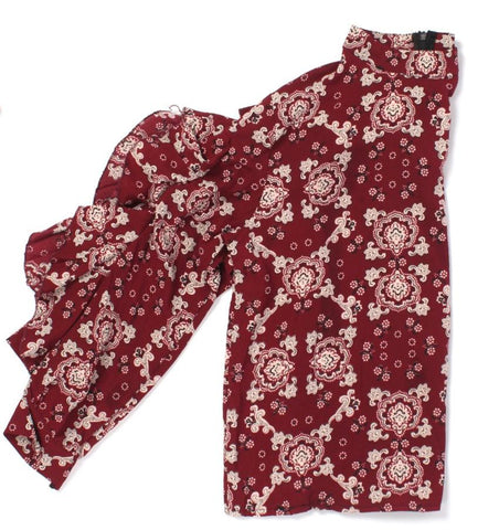 Floral Print Blouse Chiffon XD21
