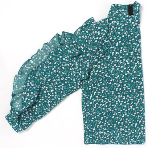Floral Print Blouse Chiffon XD21