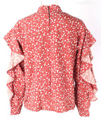 Floral Print Blouse Chiffon XD21