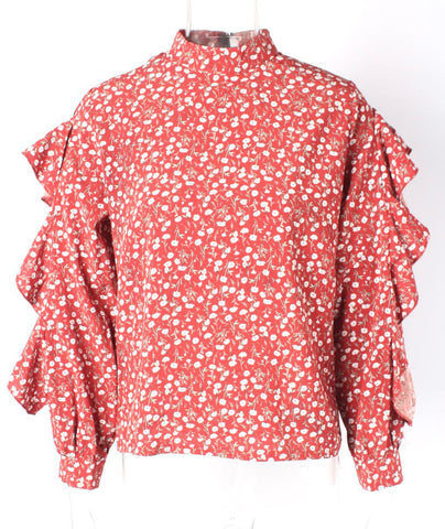 Floral Print Blouse Chiffon XD21