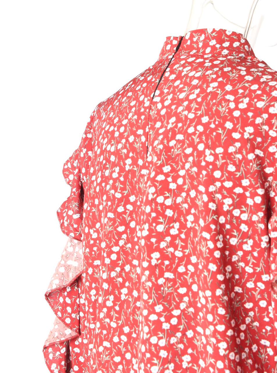Floral Print Blouse Chiffon XD21