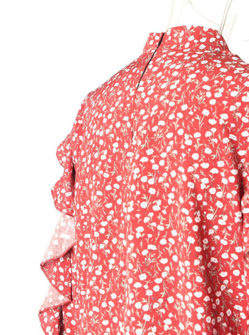 Floral Print Blouse Chiffon XD21