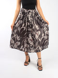 Floral Printed A-Line Midi Skirt XD21