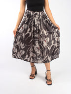 Floral Printed A-Line Midi Skirt XD21