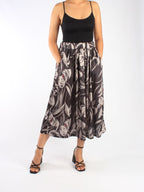 Floral Printed A-Line Midi Skirt XD21