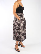 Floral Printed A-Line Midi Skirt XD21