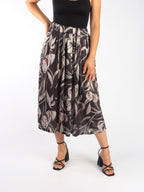 Floral Printed A-Line Midi Skirt XD21