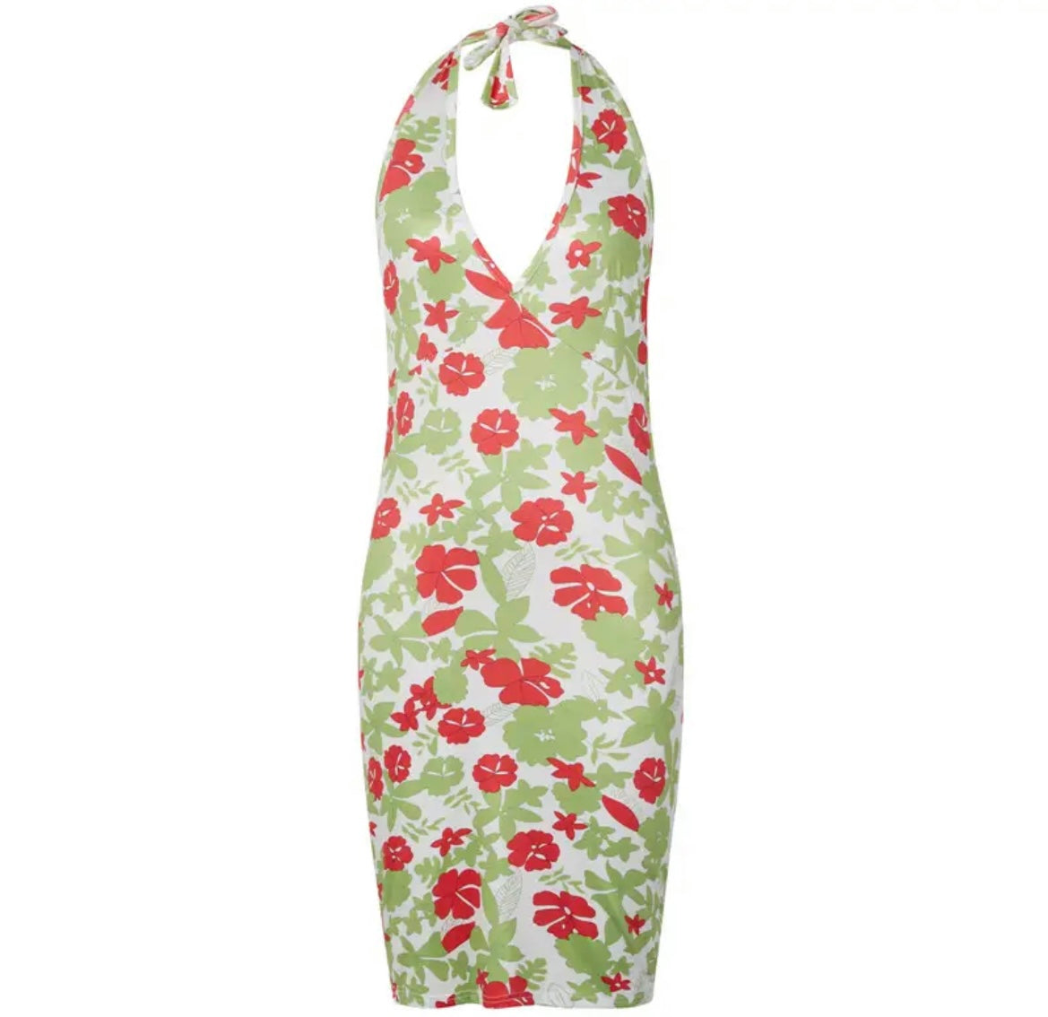 Floral Sundress Deep V Neck XD21