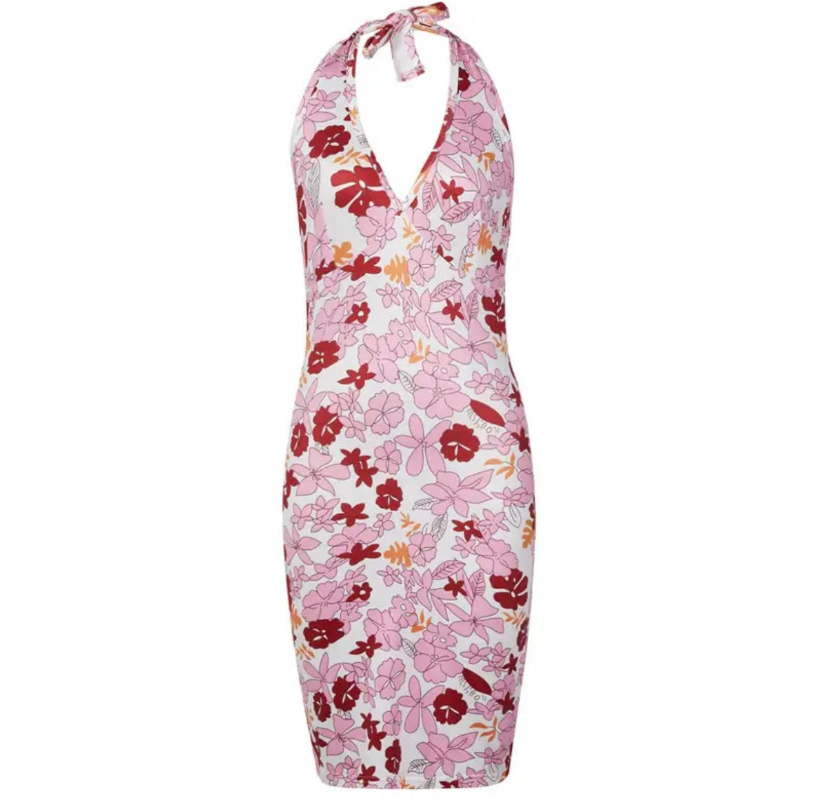 Floral Sundress Deep V Neck XD21