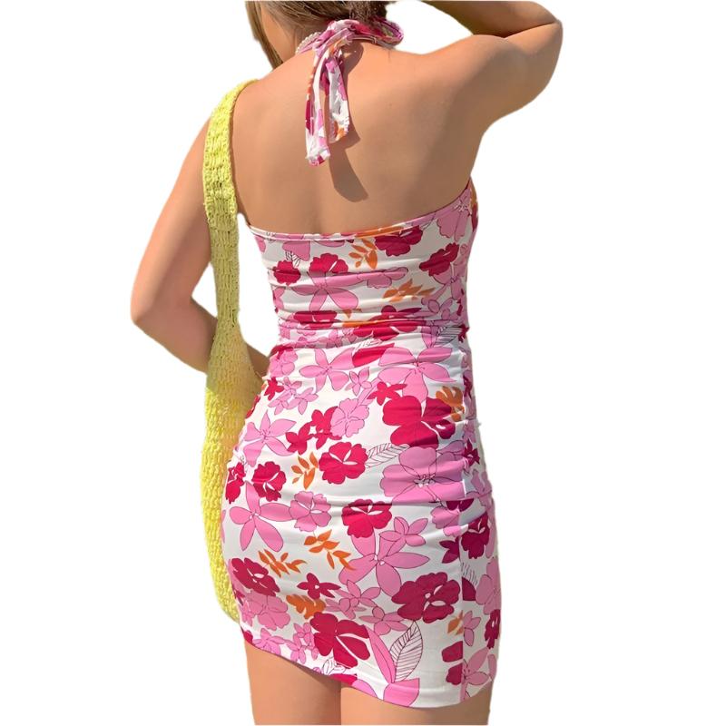 Floral Sundress Deep V Neck XD21