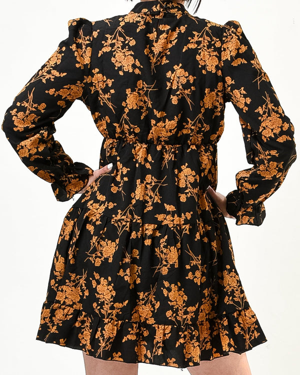Floral loose mini dress