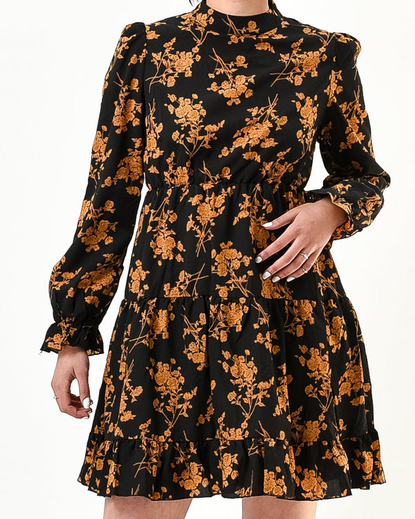 Floral loose mini dress