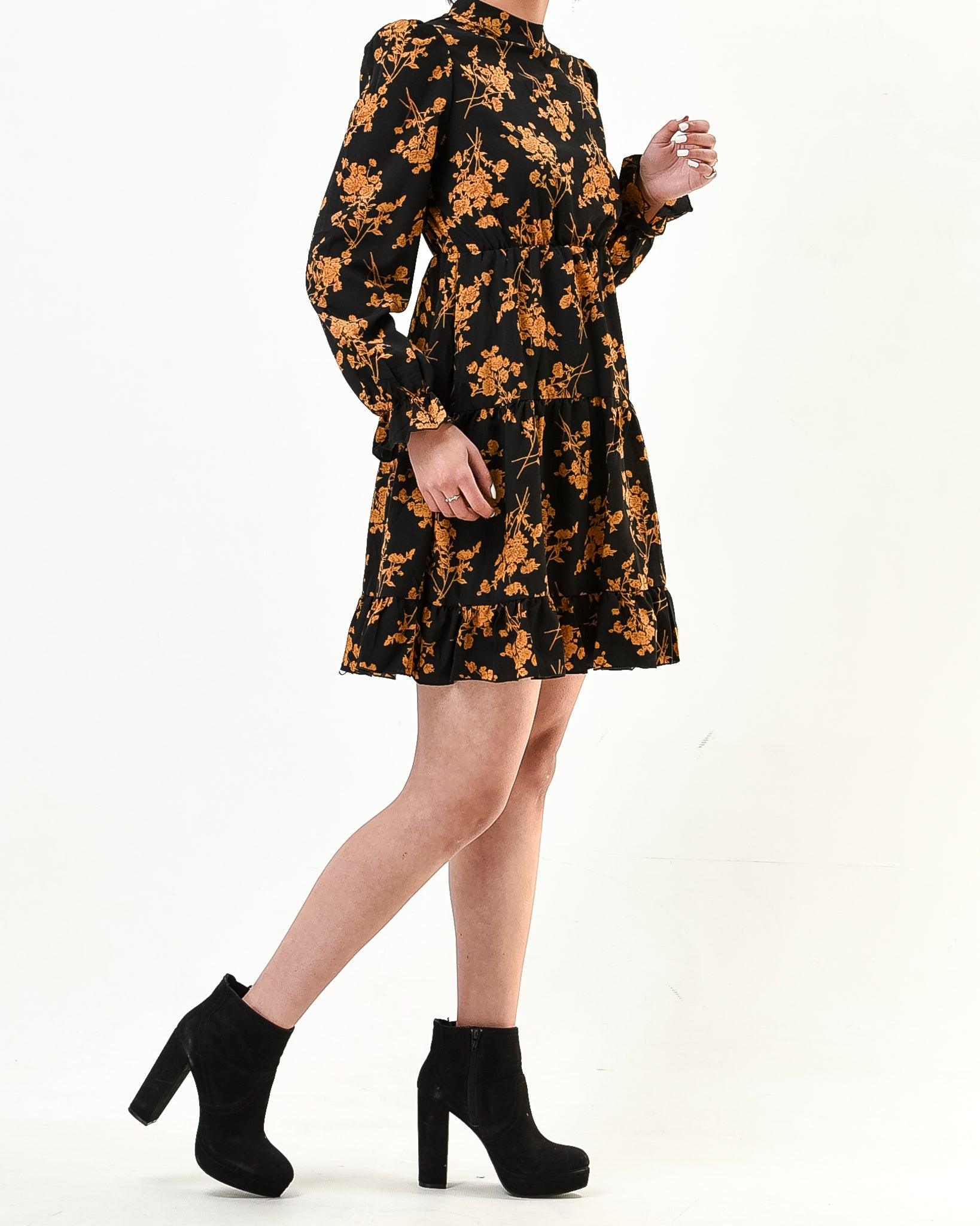 Floral loose mini dress - XD21