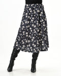 Floral midi skirt elastic waist - XD21