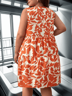 Floral print sleeveless mini dress XD21
